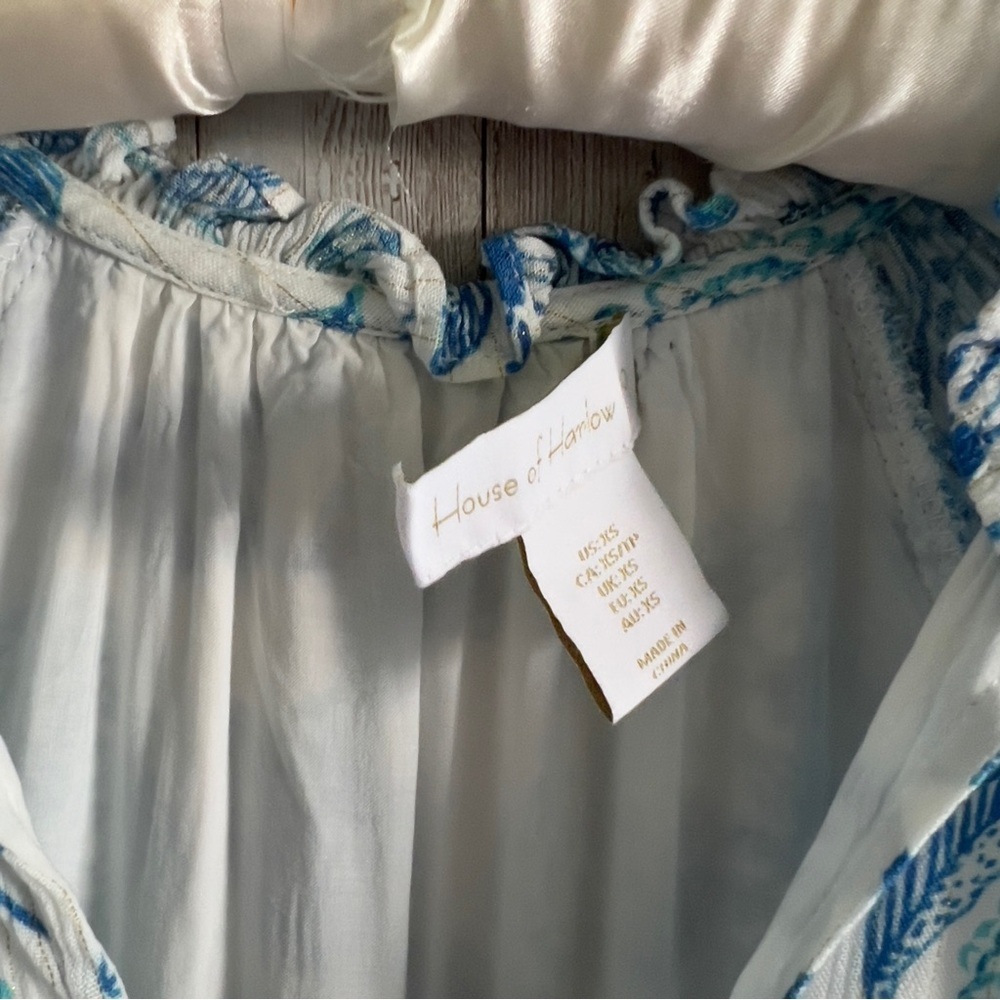 House of Harlow 1960 Blue White Floral Dress - Picture 4 of 4